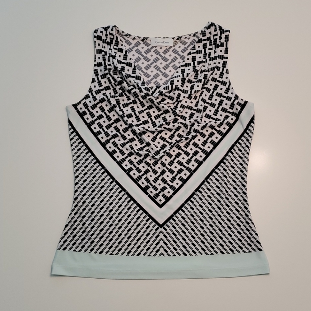 Calvin Klein Drop Neck Sleeveless Top Size S